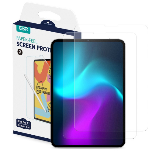 ESR Distributor - 4894240081426 - ESR582 - ESR Paper Feel Apple iPad Pro 11 2020/2021 (2, 3 gen)/iPad Air 10.9 2020/2022 (4, 5 gen) Matte Clear [2 PACK] - B2B homescreen