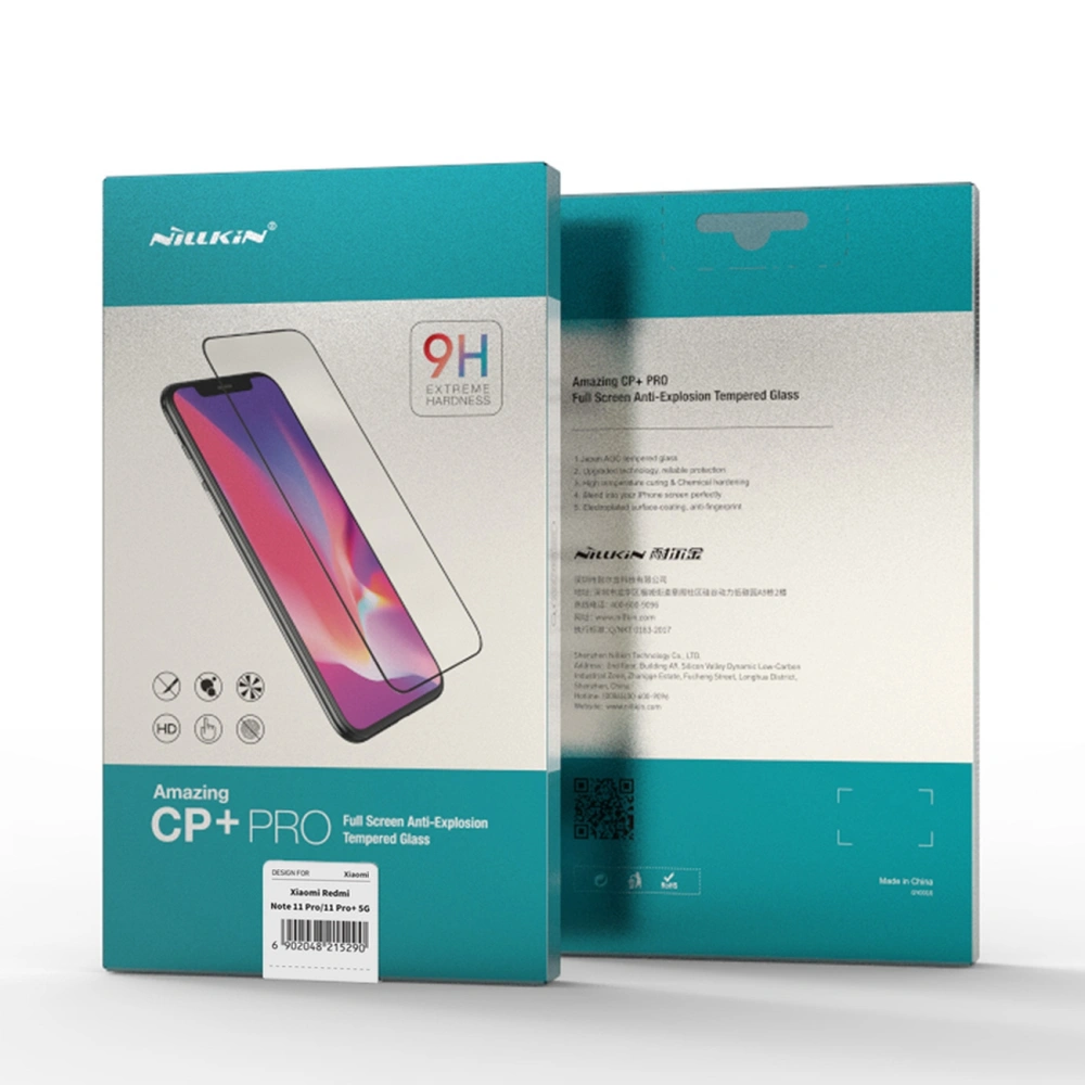 Hurtownia GSM - Gehärtetes Glas Nillkin Amazing CP+ PRO Xiaomi Redmi Note 11 Pro/11E Pro schwarz - NLK703 - {ean13} - Hurt