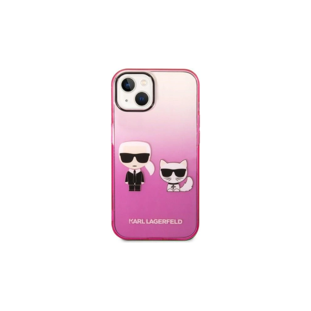 Wholesale Karl Lagerfeld KLHCP14STGKCP Apple iPhone 14 hardcase pink Gradient Ikonik Karl & Choupette - KLD1172 - {ean13} - Hurt