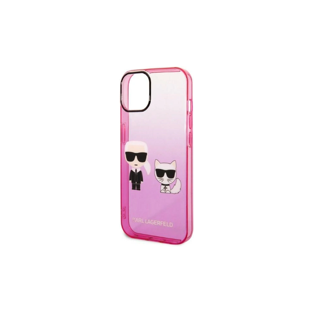 Wholesale Karl Lagerfeld KLHCP14STGKCP Apple iPhone 14 hardcase pink Gradient Ikonik Karl & Choupette - KLD1172 - {ean13} - Hurt