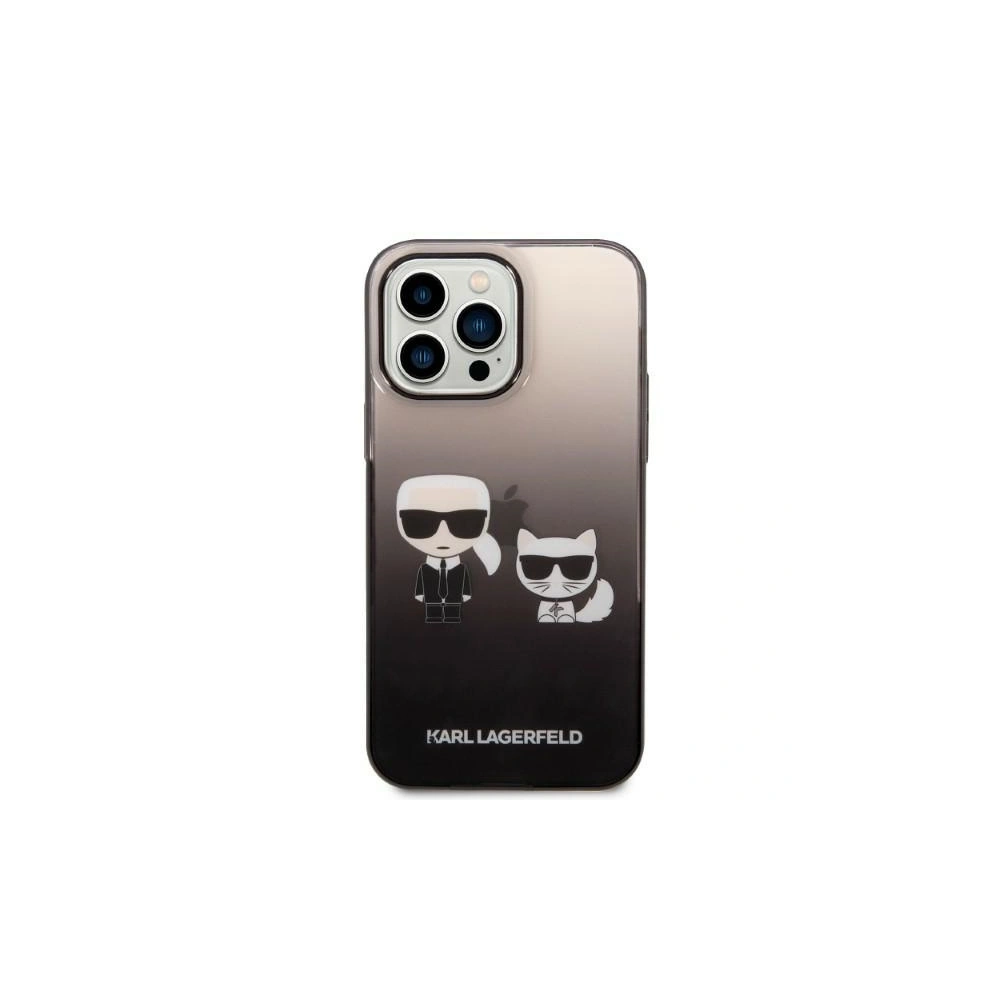 Hurtownia GSM - Etui Karl Lagerfeld KLHCP14XTGKCK Apple iPhone 14 Pro Max hardcase černý/black Gradient Ikonik Karl & Choupette - KLD1173 - {ean13} - Hurt