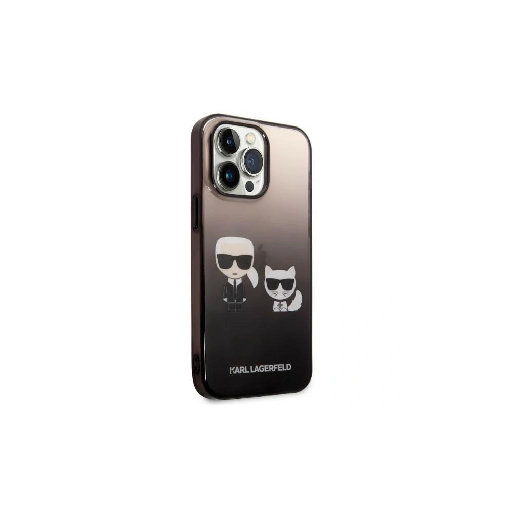 Hurtownia GSM - Etui Karl Lagerfeld KLHCP14XTGKCK Apple iPhone 14 Pro Max hardcase černý/black Gradient Ikonik Karl & Choupette - KLD1173 - {ean13} - Hurt