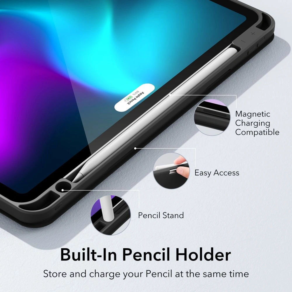 Hurtownia GSM - Etui ESR Rebound Pencil Apple iPad Pro 11 2021 (3. generációs) Fekete - ESR592 - {ean13} - Hurt