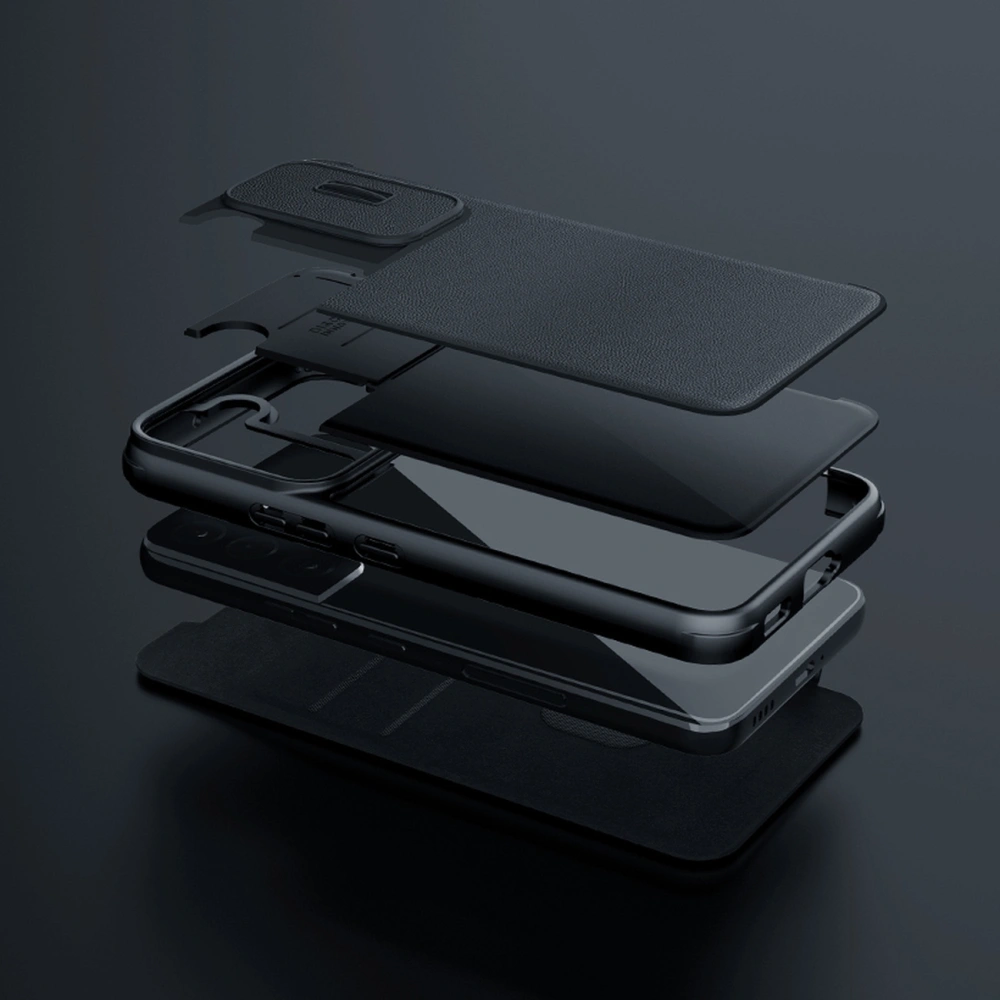 Hurtownia GSM - Etui Nillkin Qin Cloth Pro Samsung Galaxy S22 šedé - NLK710 - {ean13} - Hurt
