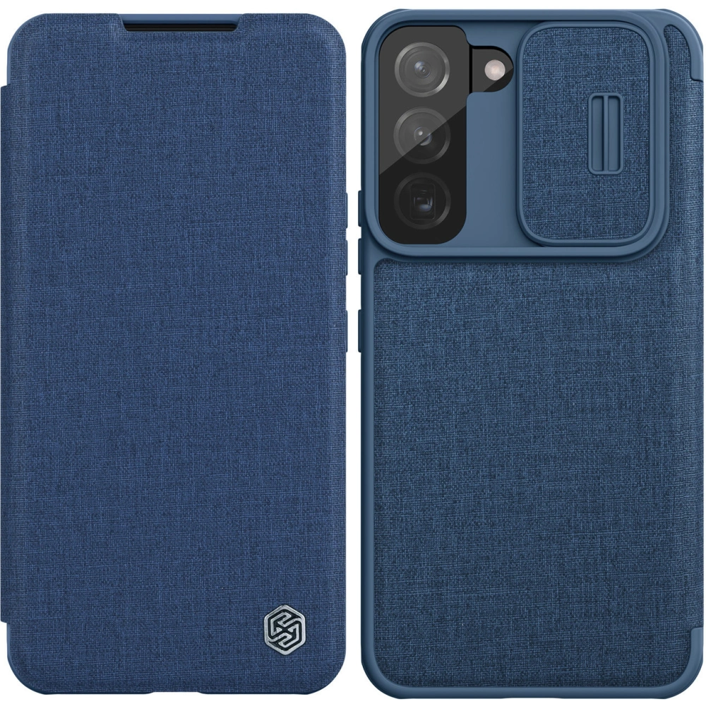 Hurtownia GSM - Etui Nillkin Qin Cloth Pro Samsung Galaxy S22+ Plus kék - NLK711 - {ean13} - Hurt