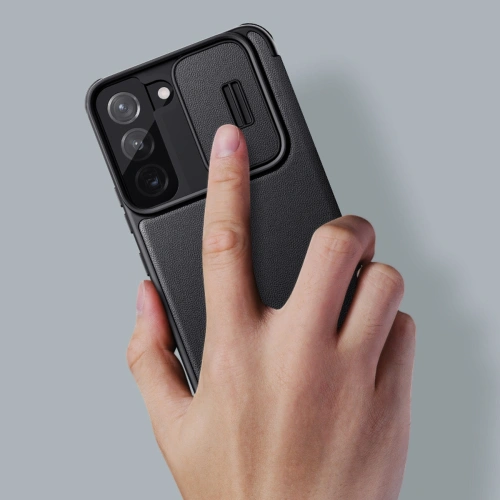 Etui Nillkin Qin Cloth Pro Samsung Galaxy S22+ Plus niebieski