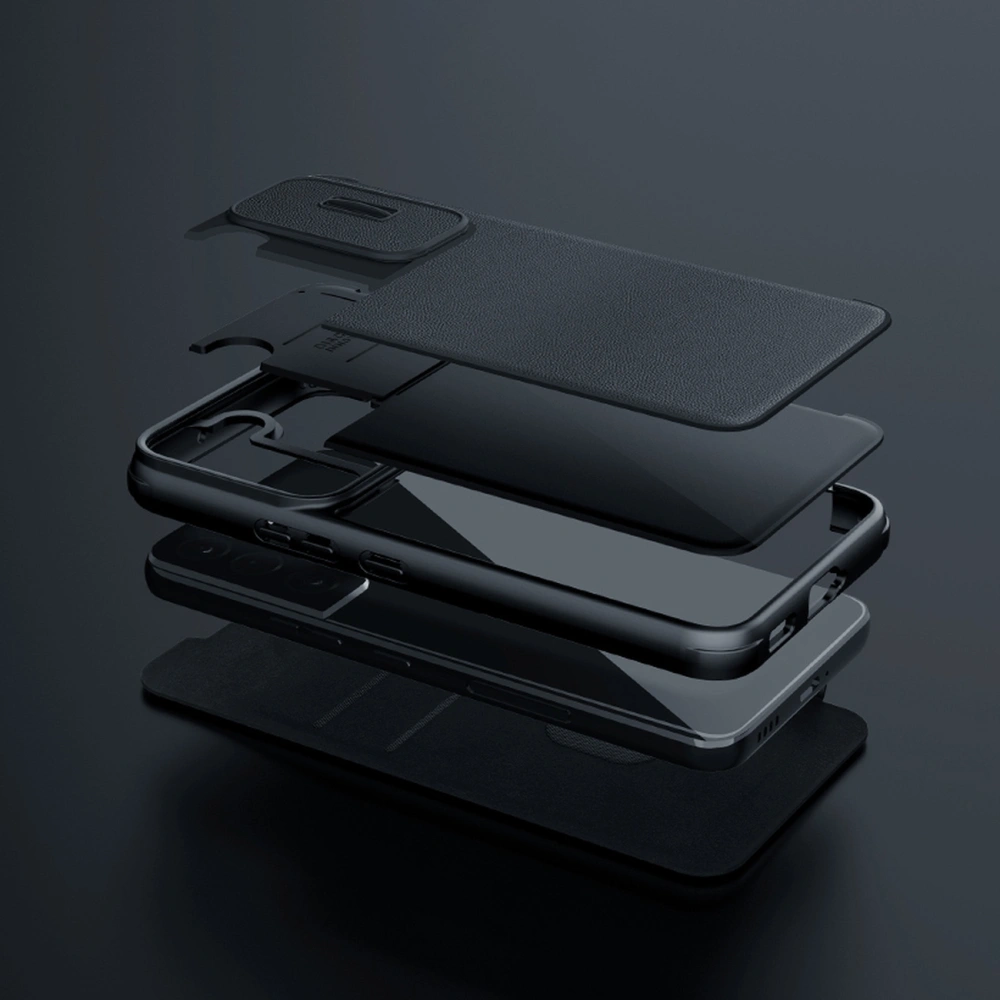Hurtownia GSM - Etui Nillkin Qin Cloth Pro Samsung Galaxy S22+ Plus szürke - NLK712 - {ean13} - Hurt