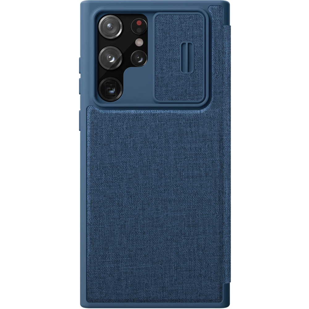 Hurtownia GSM - Etui Nillkin Qin Cloth Pro Samsung Galaxy S22 Ultra modrý - NLK713 - {ean13} - Hurt