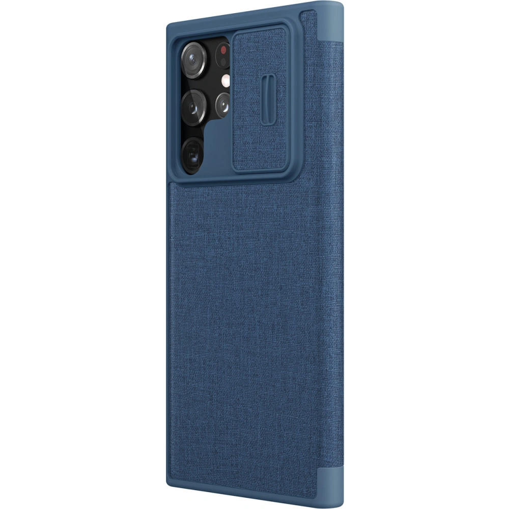 Hurtownia GSM - Etui Nillkin Qin Cloth Pro Samsung Galaxy S22 Ultra modrý - NLK713 - {ean13} - Hurt