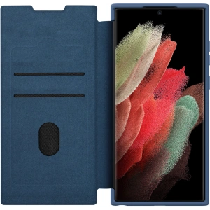 Hurtownia GSM - Etui Nillkin Qin Cloth Pro Samsung Galaxy S22 Ultra modrý - NLK713 - {ean13} - Hurt