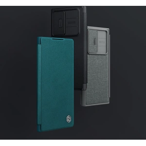 Hurtownia GSM - Etui Nillkin Qin Cloth Pro Samsung Galaxy S22 Ultra modrý - NLK713 - {ean13} - Hurt