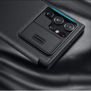 Hurtownia GSM - Etui Nillkin Qin Cloth Pro Samsung Galaxy S22 Ultra modrý - NLK713 - {ean13} - Hurt