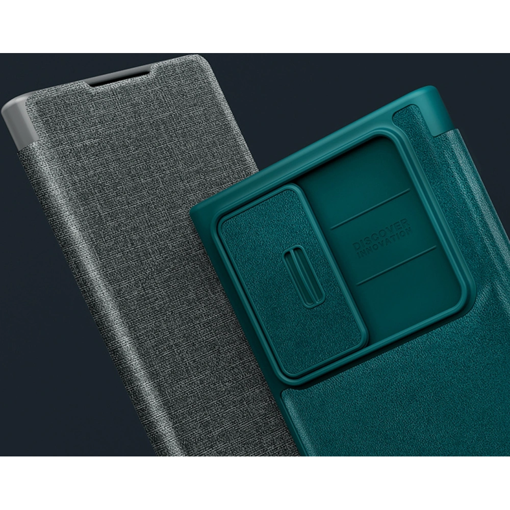 Hurtownia GSM - Etui Nillkin Qin Cloth Pro Samsung Galaxy S22 Ultra modrý - NLK713 - {ean13} - Hurt