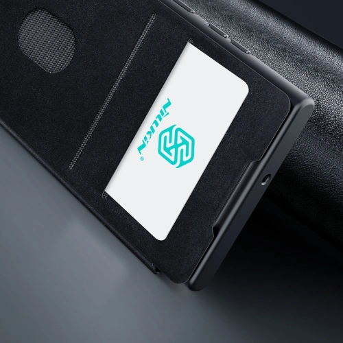 Etui Nillkin Qin Cloth Pro Samsung Galaxy S22 Ultra niebieski