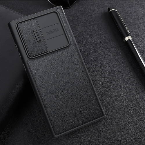 Etui Nillkin Qin Cloth Pro Samsung Galaxy S22 Ultra niebieski