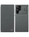Case Nillkin Qin Cloth Pro Samsung Galaxy S22 Ultra grau