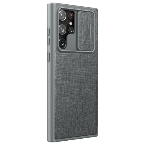Etui Nillkin Qin Cloth Pro Samsung Galaxy S22 Ultra szary