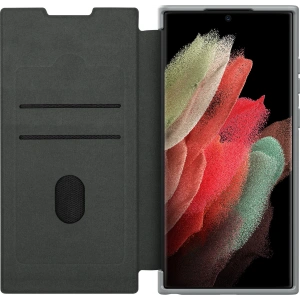 Hurtownia GSM - Etui Nillkin Qin Cloth Pro Samsung Galaxy S22 Ultra šedý - NLK714 - {ean13} - Hurt