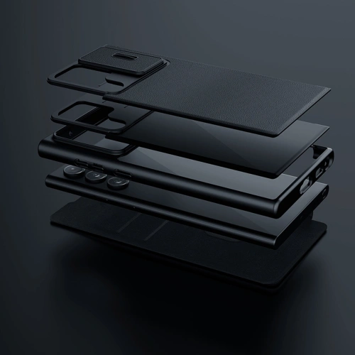 Etui Nillkin Qin Cloth Pro Samsung Galaxy S22 Ultra szary