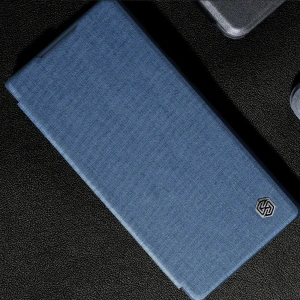 Hurtownia GSM - Etui Nillkin Qin Cloth Pro Samsung Galaxy S22 Ultra šedý - NLK714 - {ean13} - Hurt