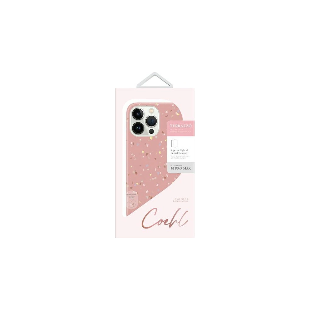 Hurtownia GSM - Etui UNIQ Coehl Terrazzo Apple iPhone 14 Pro Max różowy/coral pink - UNIQ792 - {ean13} - Hurt