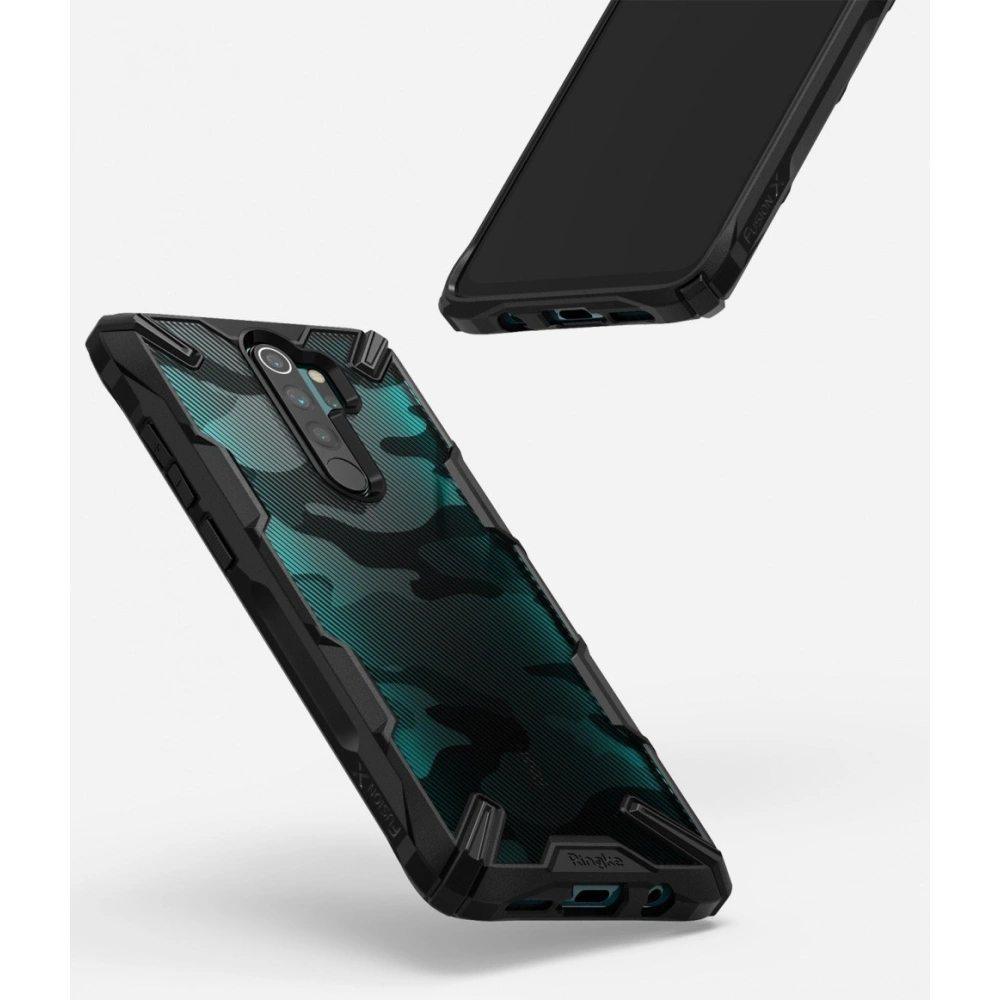 Hurtownia GSM - Etui Ringke Fusion-X Design Redmi Note 8 Pro Camo (Moro) černé - RGK1033MOB - {ean13} - Hurt