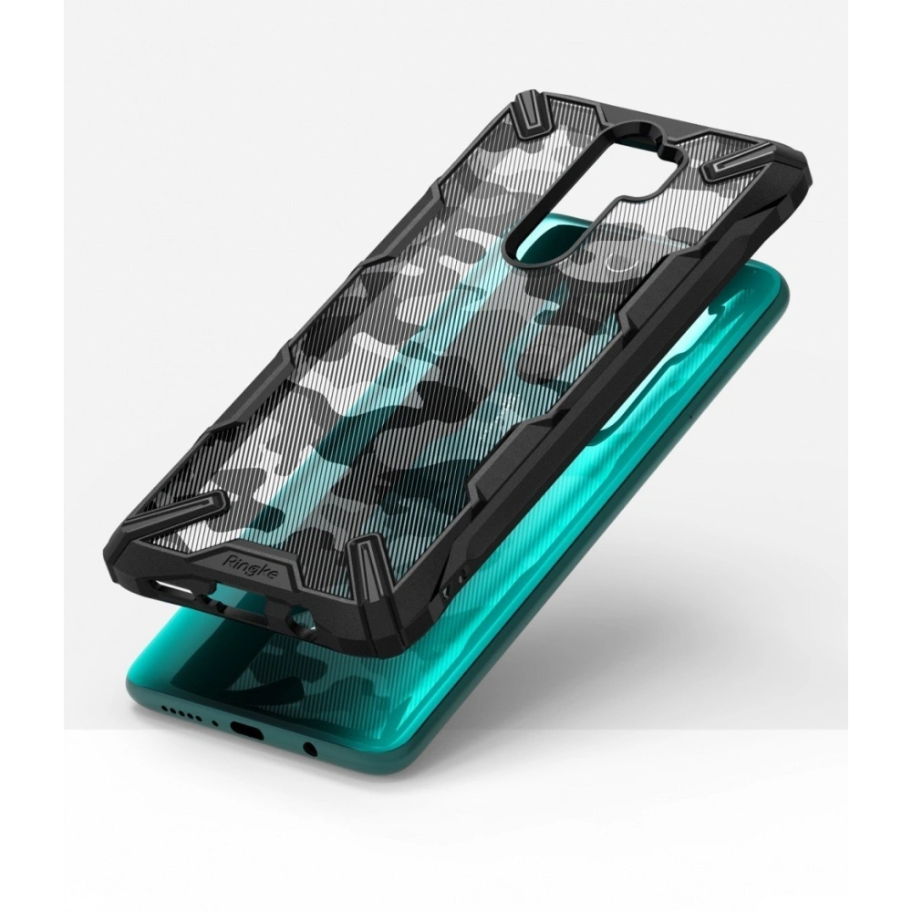 Hurtownia GSM - Etui Ringke Fusion-X Design Redmi Note 8 Pro Camo (Moro) černé - RGK1033MOB - {ean13} - Hurt