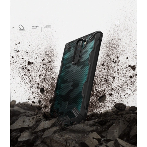 Etui Ringke Fusion-X Design Redmi Note 8 Pro Camo (Moro) Black