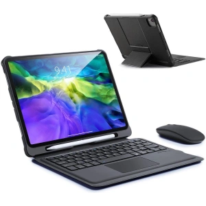 Wholesale Dux Ducis Touchpad Keyboard Case Bluetooth Apple iPad Air 10.9 2020/2022 (4, 5 gen) / iPad Pro 11 2018/2020/2021 (1, 2, 3 gen) / iPad Air 11 2024 (6 gen) black - DDS404 - {ean13} - Hurt