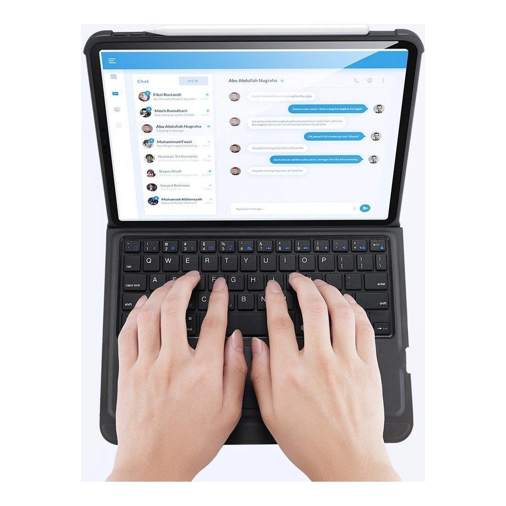 Wholesale Dux Ducis Touchpad Keyboard Case Bluetooth Apple iPad Air 10.9 2020/2022 (4, 5 gen) / iPad Pro 11 2018/2020/2021 (1, 2, 3 gen) / iPad Air 11 2024 (6 gen) black - DDS404 - {ean13} - Hurt