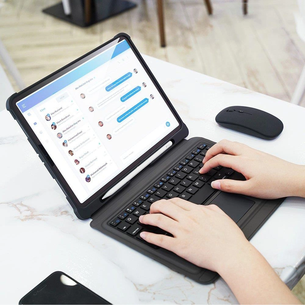 Hurtownia GSM - Dux Ducis Case mit Touchpad Tastatur Hülle Bluetooth für Apple iPad Air 10.9 2020/2022 (4., 5. Generation) / iPad Pro 11 2018/2020/2021 (1., 2., 3. Generation) / iPad Air 11 2024 (6. Generation) schwarz - DDS404 - {ean13} - Hurt