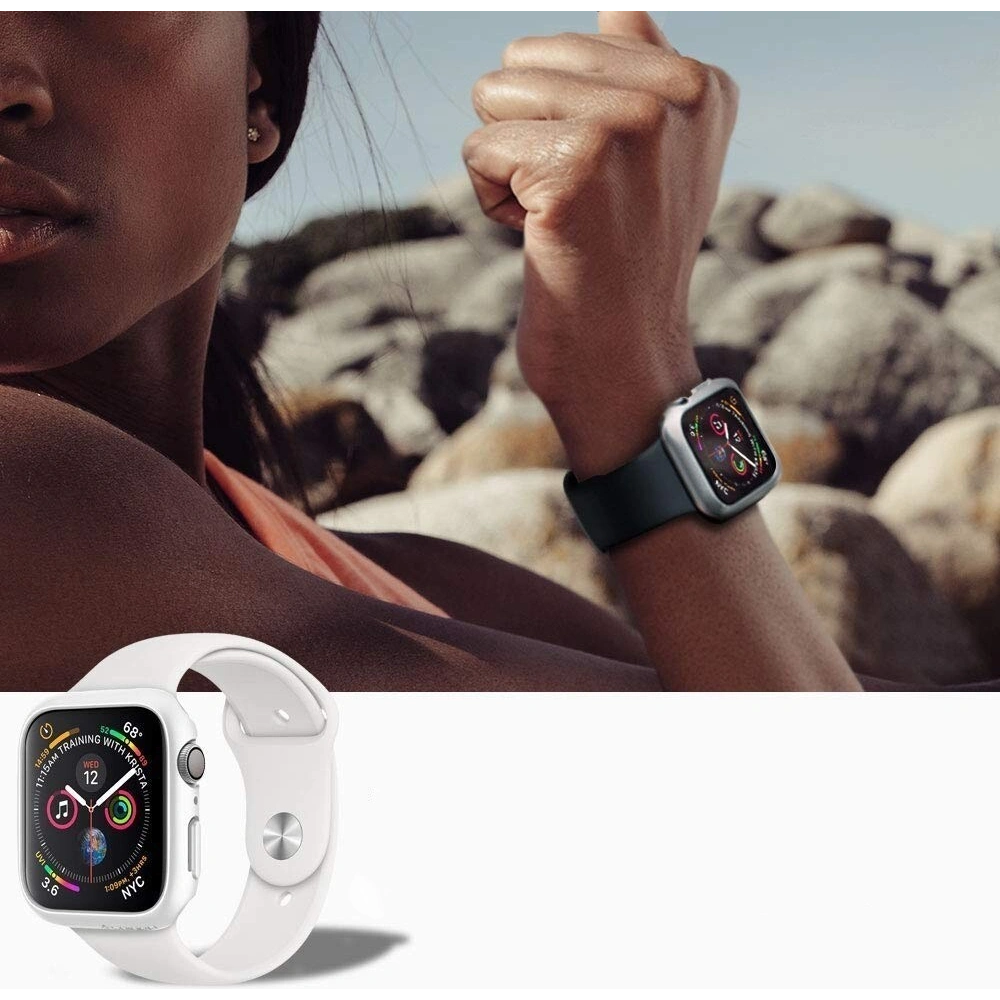 Hurtownia GSM - Etui Spigen Thin Fit Apple Watch 4/5/6/7/8/9/SE 44/45mm Bílá - SPN479WHT - {ean13} - Hurt