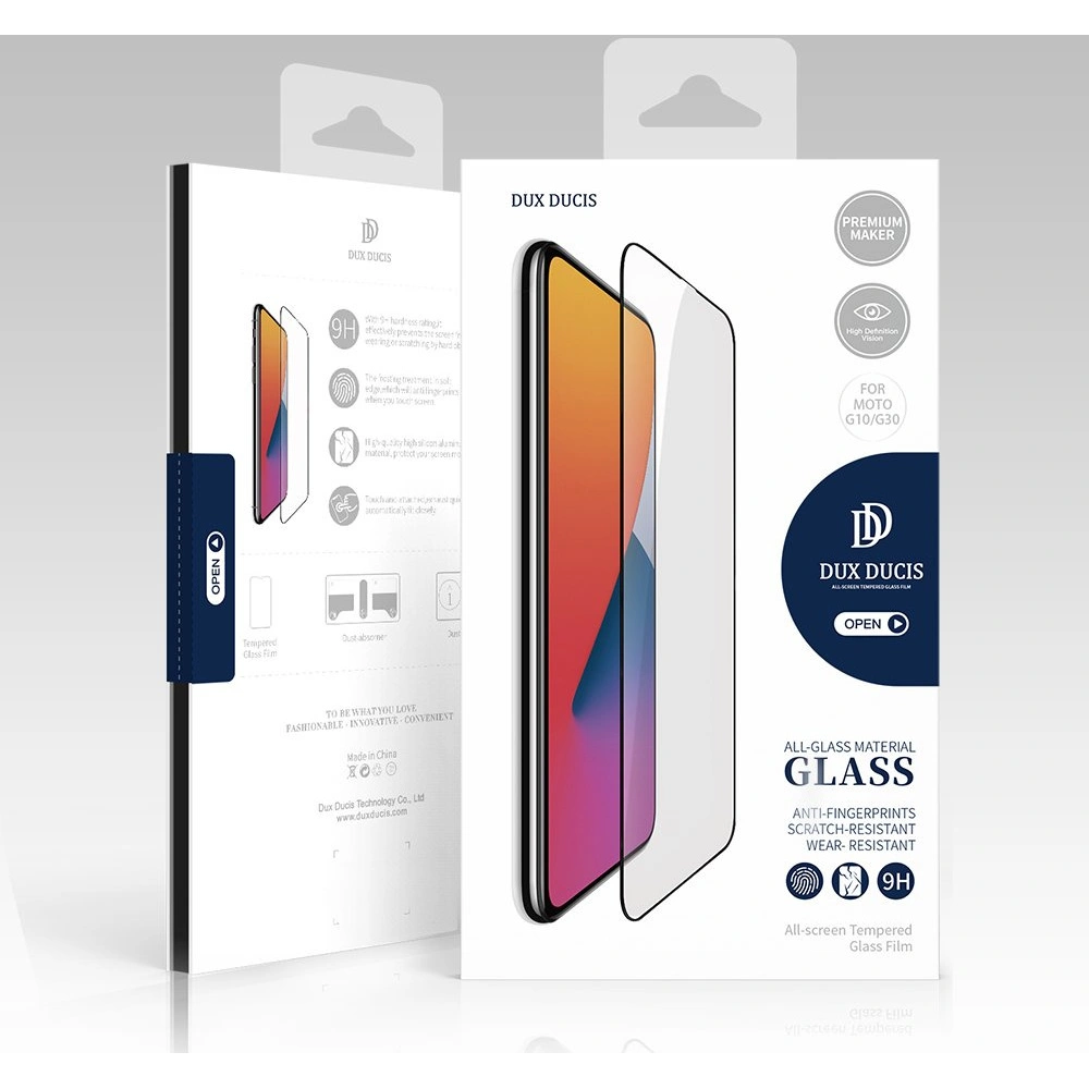 Hurtownia GSM - Edzett üveg Dux Ducis 9D Motorola Moto G10/G20/G30 fekete (tokbarát) - DDS535 - {ean13} - Hurt