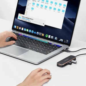 Hurtownia GSM - Hub USAMS 2xUSB/USB-C/HDMI/Micro SD+SD fekete SJ575HUB01 - USA790 - {ean13} - Hurt