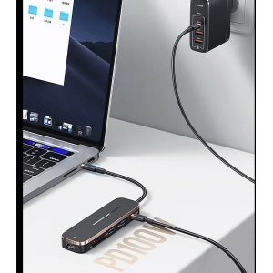 Hurtownia GSM - Hub USAMS 3xUSB/USB-C/HDMI fekete SJ578HUB01 - USA791 - {ean13} - Hurt