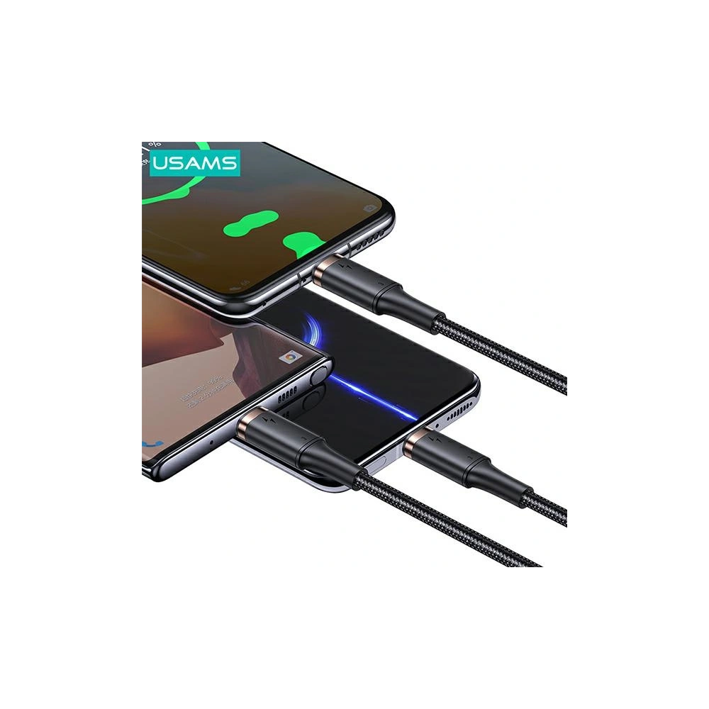 Hurtownia GSM - Kabel USAMS U81 USB-C/USB-C 100W PD Rychlé nabíjení 6m černý/black SJ570USB01 - USA792 - {ean13} - Hurt