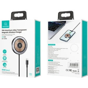 Hurtownia GSM - USAMS US-CD183 mágneses 15W indukciós töltő fekete/CD183CDX01 - USA793 - {ean13} - Hurt