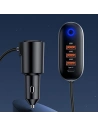 Hurtownia GSM - USAMS autós töltő 3xUSB/1xUSB-C 156W fekete/black CC161CC01 - USA794 - {ean13} - Hurt