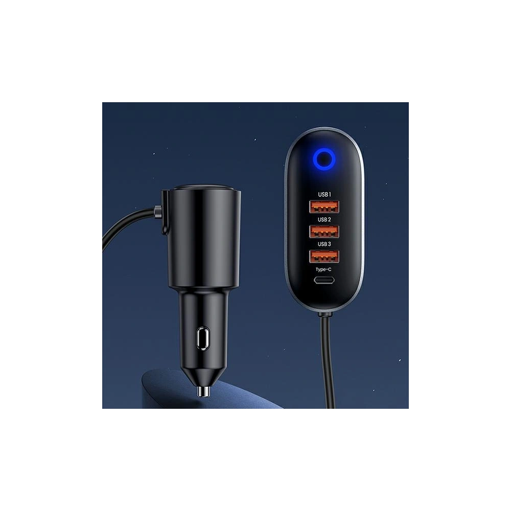 Hurtownia GSM - Auto nabíječka USAMS 3xUSB/1xUSB-C 156W černá/black CC161CC01 - USA794 - {ean13} - Hurt