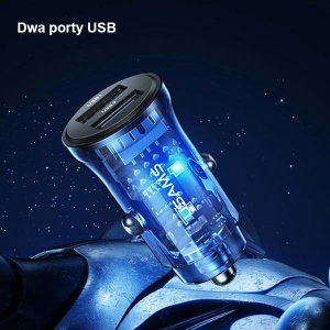 Hurtownia GSM - USAMS C31 3A 2xUSB-A Gyors Töltő Autós Töltő fekete/black CC162CC01 - USA795 - {ean13} - Hurt