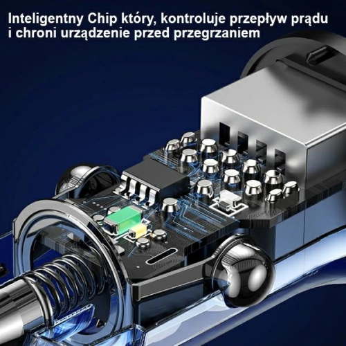 Ładowarka samochodowa USAMS C31 3A 2xUSB-A Fast Charge czarny/black CC162CC01