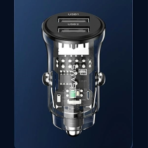 Hurtownia GSM - USAMS C31 3A 2xUSB-A Gyors Töltő Autós Töltő fekete/black CC162CC01 - USA795 - {ean13} - Hurt