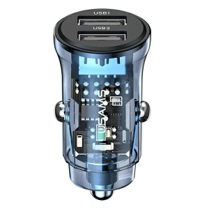 Hurtownia GSM - USAMS C31 3A 2xUSB-A Gyors Töltő Autós Töltő kék/blue CC162CC02 - USA796 - {ean13} - Hurt