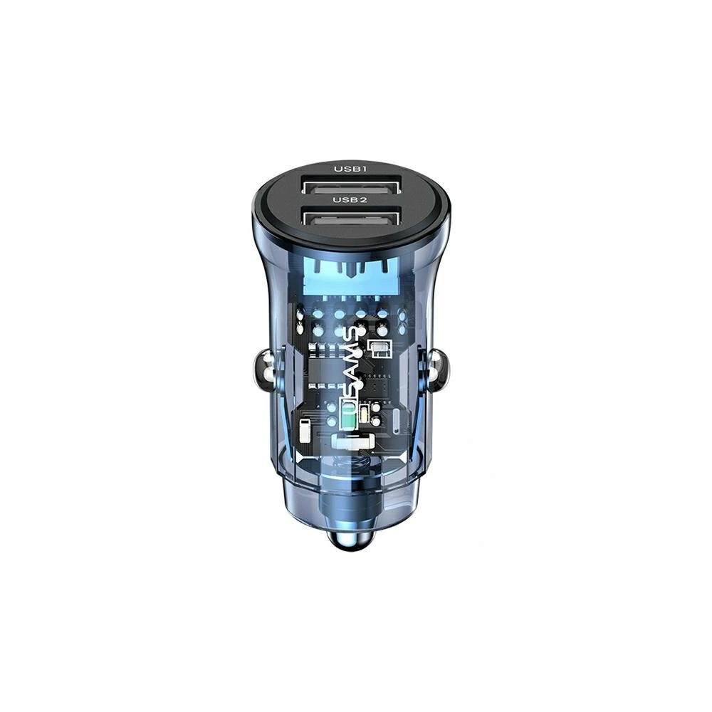 Hurtownia GSM - Auto nabíječka USAMS C31 3A 2xUSB-A Rychlé nabíjení modrá/blue CC162CC02 - USA796 - {ean13} - Hurt