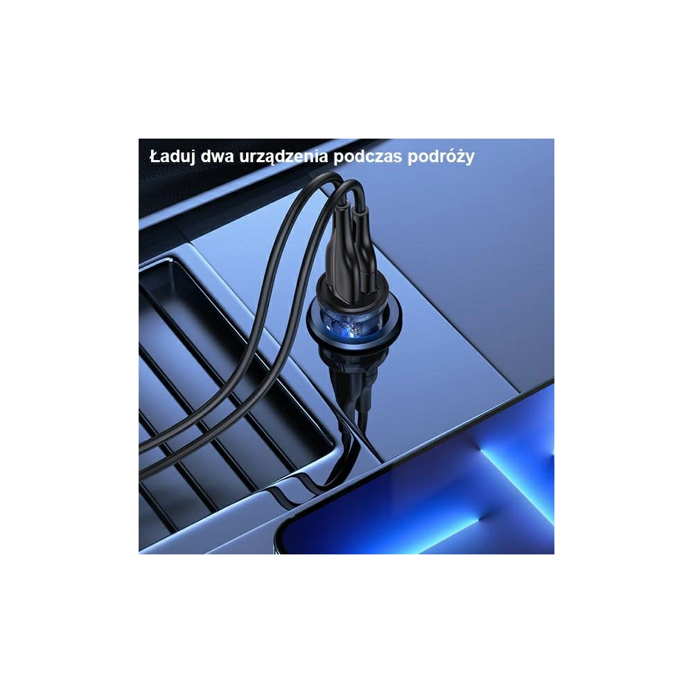 Wholesale USAMS C31 Car Charger 3A 2xUSB-A Fast Charge niebieski/blue CC162CC02 - USA796 - {ean13} - Hurt