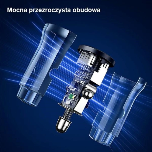 Ładowarka samochodowa USAMS C31 3A 2xUSB-A Fast Charge niebieski/blue CC162CC02