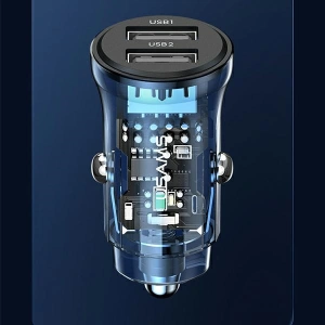 Hurtownia GSM - USAMS C31 3A 2xUSB-A Gyors Töltő Autós Töltő kék/blue CC162CC02 - USA796 - {ean13} - Hurt