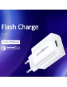 Hurtownia GSM - Încărcător de rețea USAMS T22 1xUSB 18W 3A QC3.0 + cablu USB-C 1m alb/white T48OCLN01 - USA797 - {ean13} - Hurt