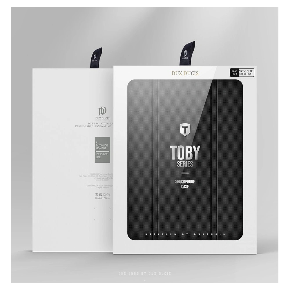 Hurtownia GSM - Case Dux Ducis Toby Samsung Galaxy Tab S8+ Plus/Tab S7+ Plus/Tab S7 FE mit Halterung für den Stylus schwarz - DDS588 - {ean13} - Hurt
