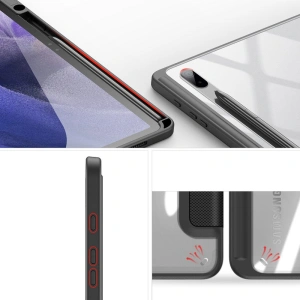 Hurtownia GSM - Dux Ducis Toby tok Samsung Galaxy Tab S8+ Plus/Tab S7+ Plus/Tab S7 FE stylus tartóval fekete színben - DDS588 - {ean13} - Hurt